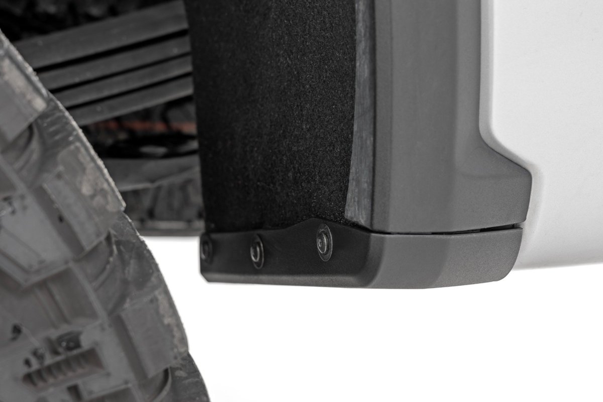 Chevrolet Silverado 3500 HD Mud Flap Delete Kit - Rough Country - Tri-Blend ABS - '20-'25